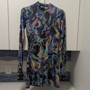 NWT Psychedelic mesh dress DollsKill ClubEXX